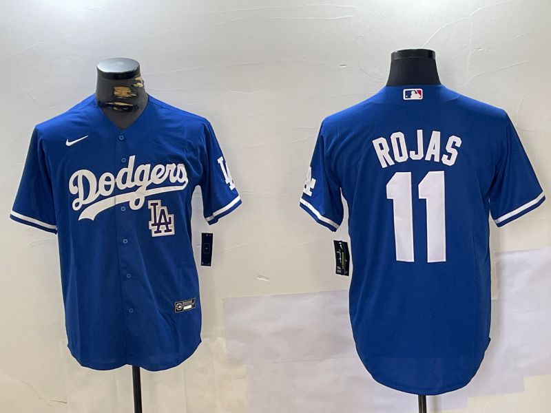 Men Los Angeles Dodgers 11 Rojas Blue Game 2024 Nike MLB Jersey style 5